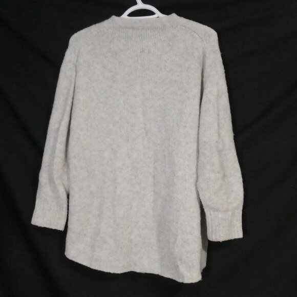 ZARA KNIT | small | Classic Light Grey Crew Neck Sweater - Picture 2 of 16